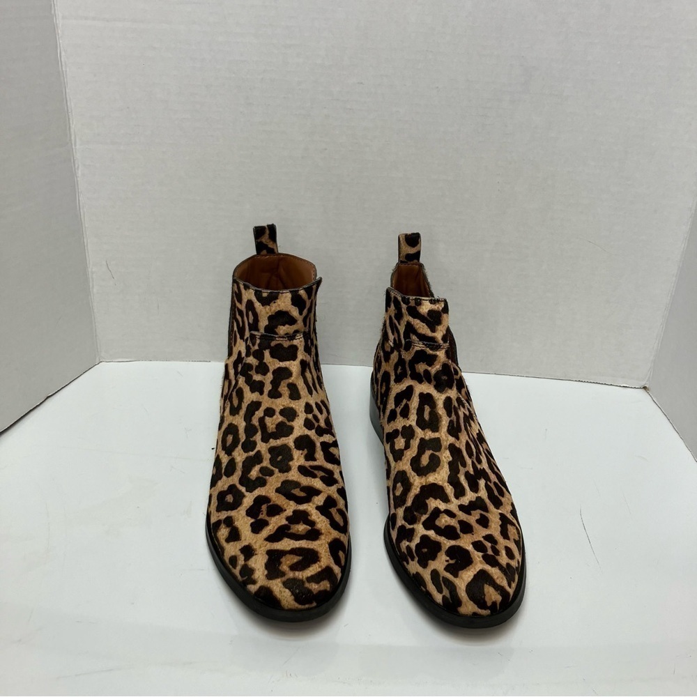 Franco Sarto Cheetah genuine calf leather boots size 7.5